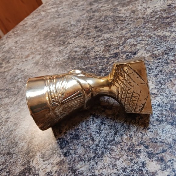 Vintage Heavy Brass Egyptian Queen  Nefertiti Mini Bust - Picture 8 of 9